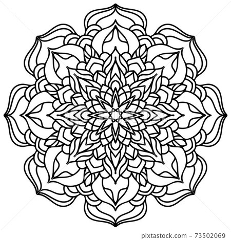 Mandala flower coloring page 73502069
