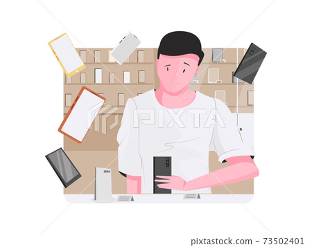 Smartphone Flat Composition 73502401