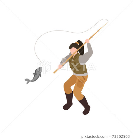 Fishing Isometric Icon 73502503