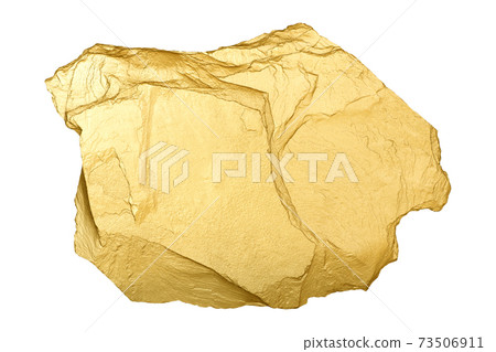 Gold stone nugget isolated on white background 73506911