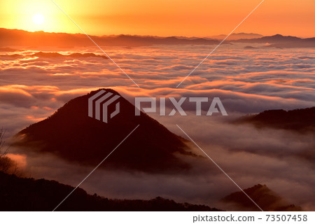 大江山的福知山盆地的雲海 73507458