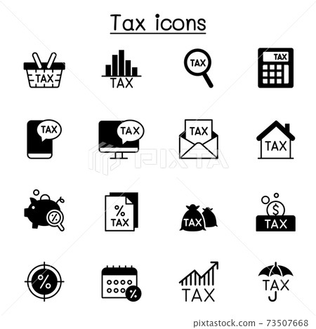 Tax icon set vector illustration graphic design Tax icon set vector illustration graphic design 73507668