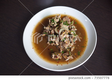 Thai Spicy minced beef meat or Larb Beef 73507778