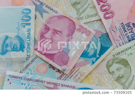 Background of the different turkish lira banknotes Background of the different turkish lira banknotes 73509105