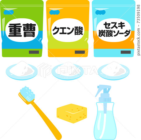 Commercially available baking soda, citric acid, sodium sesquicarbonate 73509198