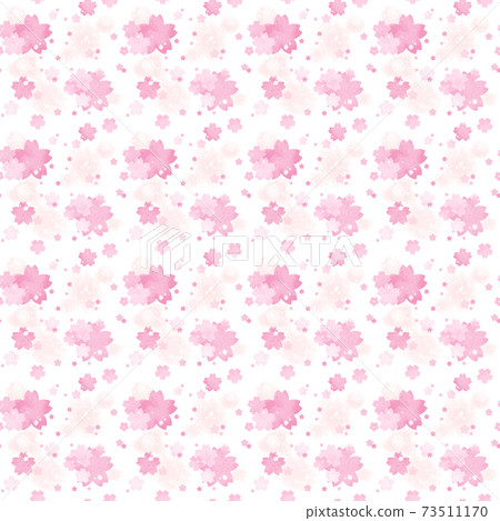 Pink cherry blossom repeat pattern 73511170