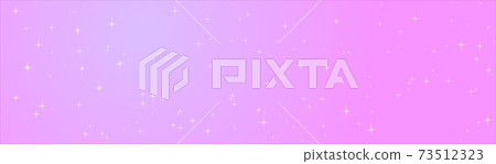 Gold glitter stars in the pink night sky that can be used as a banner 73512323