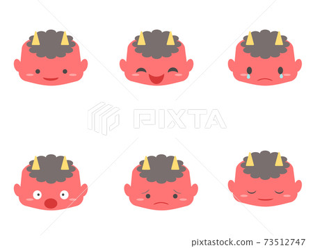 Akaoni-chan face icon - Stock Illustration [73512747] - PIXTA