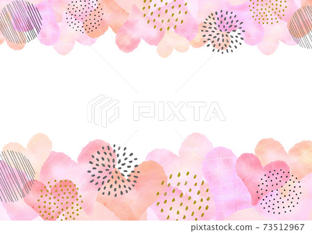 心背景手繪粉紅色 73512967