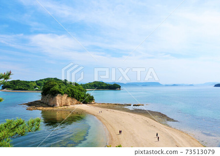Kagawa Prefecture Shodoshima Angel road of the blue sky 73513079