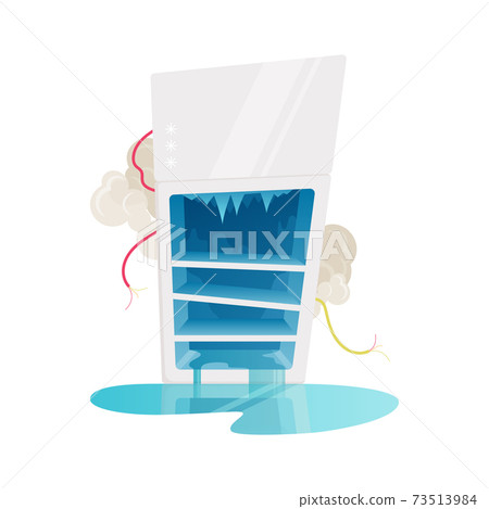 Broken Fridge Illustration 73513984
