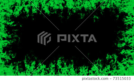 Flame frame background material top, bottom, left, right frame green green 73515033