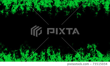 Flame frame background material top and bottom frame green green 73515034