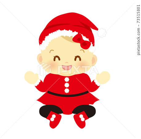 Cosplay baby Santa Claus front baby full body illustration 90 73515801