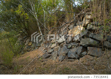 Stone wall of Tsuneyama Castle Honmaru, Tamano City, Okayama Prefecture 73516441