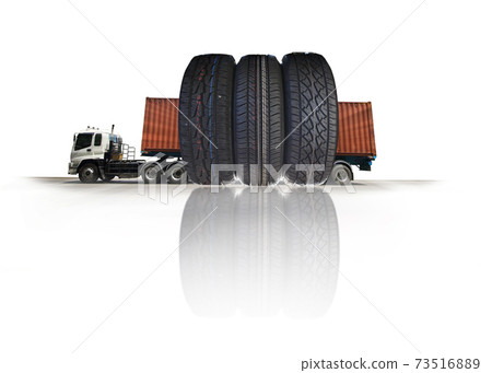 Truck run on road, Drive on road, transportation logistics concept 73516889