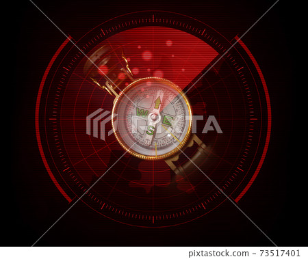 Compass Direction On Digital Code Black Background Compass Direction On Digital Code Black Background 73517401