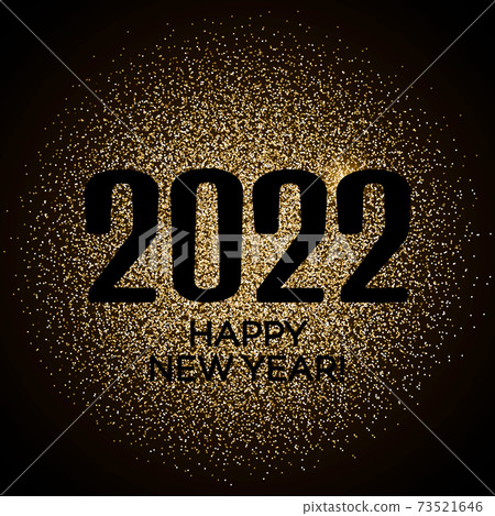 Happy New Year 2022 gold glitter new year... - Stock Illustration ...