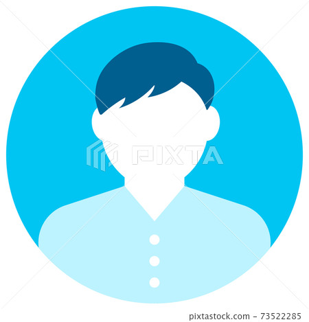 Male upper body vector illustration / circular... - Stock Illustration ...