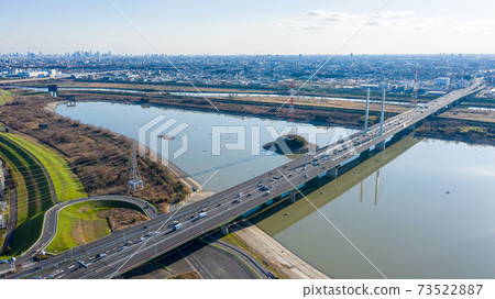 Aerial view Saiko and Tokyo Outer Ring Expressway Kotama Ohashi 73522887