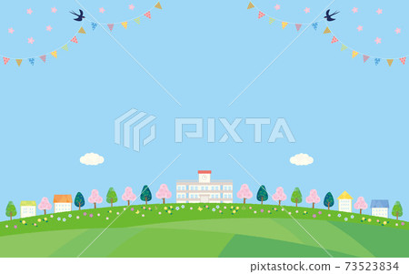 Material-Housing, School (Spring) Blue Sky 3 Material-Housing, School (Spring) Blue Sky 3 73523834