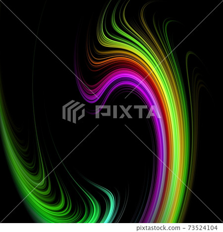 Abstract object created by turning colors palete in black background. Abstract object created by turning colors palete in black background. 73524104
