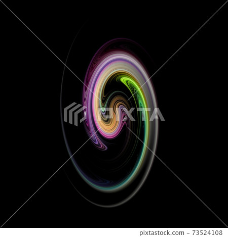 Abstract object created by turning colors palete in black background. 73524108