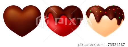 Candy Heart Shape Chocolate Glaze 73524287