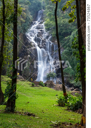 Mae Tia Waterfall is the most beautiful waterfall in Ob Luang National Park,Doi Kaeo, Chom Thong,Chiang Mai ,Thailand Mae Tia Waterfall is the most beautiful waterfall in Ob Luang National Park,Doi Kaeo, Chom Thong,Chiang Mai ,Thailand 73524867