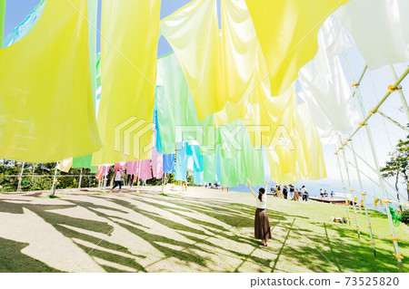 滋賀縣琵琶湖景山彩虹窗簾 滋賀縣琵琶湖景山彩虹窗簾 73525820