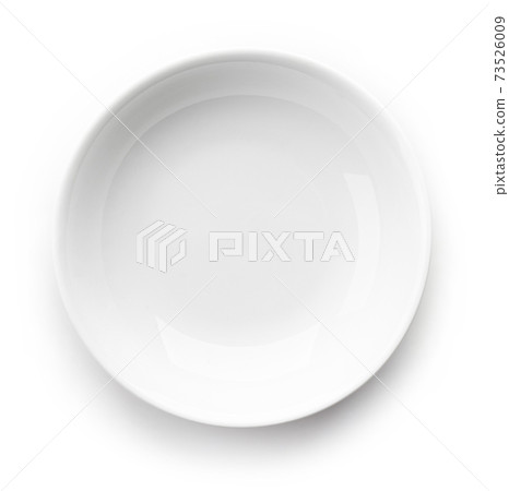 White empty bowl isolated on white, from above 73526009