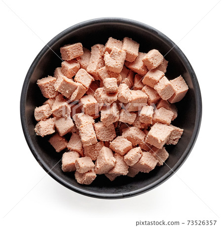 Bowl of liver pate isolated on white, from above Bowl of liver pate isolated on white, from above 73526357