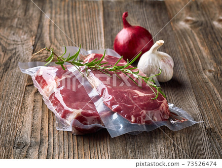 Fresh beef steak for sous vide cooking Fresh beef steak for sous vide cooking 73526474