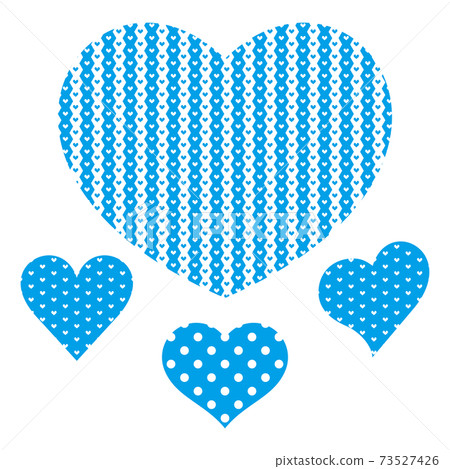 Illustration of a heart with a cute pattern White Day 73527426