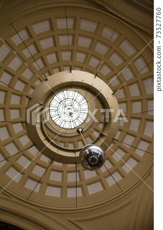 Ceiling with round decoration Building in Barcelona, Spain Ceiling with round decoration Building in Barcelona, Spain 73527760