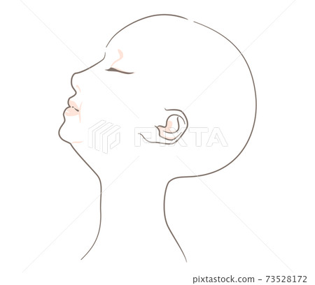 [Hairless / upward] A woman with a chubby chin line 73528172