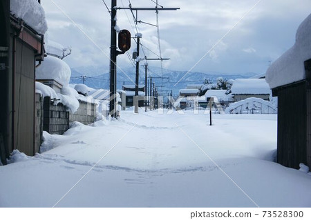 Rails completely buried in snow Rails completely buried in snow 73528300