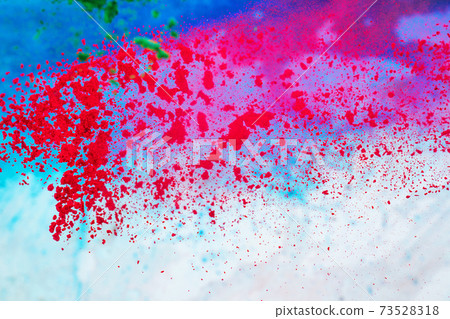 Abstract picture of colorful powder splash 73528318