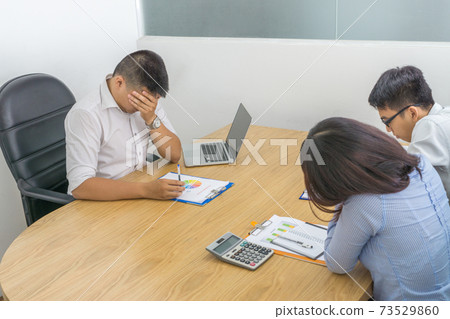 Business people unsatisfied with bad result in the meeting Business people unsatisfied with bad result in the meeting 73529860