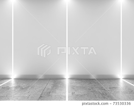 Abstract interior with LED stripes illumination, 3d 73530336