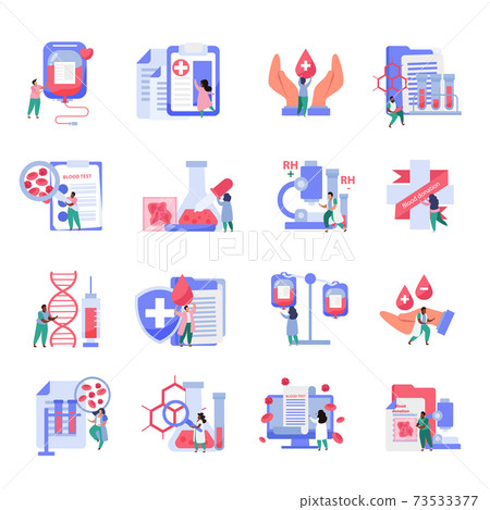 Blood Donation Icons Set - Stock Illustration [73533377] - PIXTA