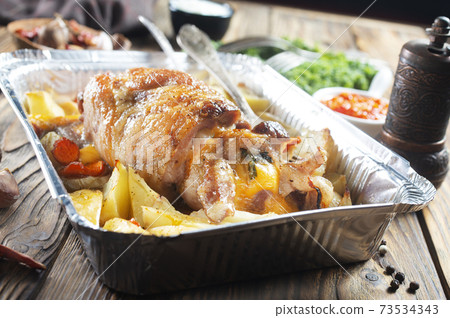 baked meat and potato baked meat and potato 73534343