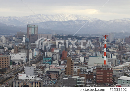 View of central Kanazawa and Hakusan mountain range from Ishikawa Prefectural Office View of central Kanazawa and Hakusan mountain range from Ishikawa Prefectural Office 73535302