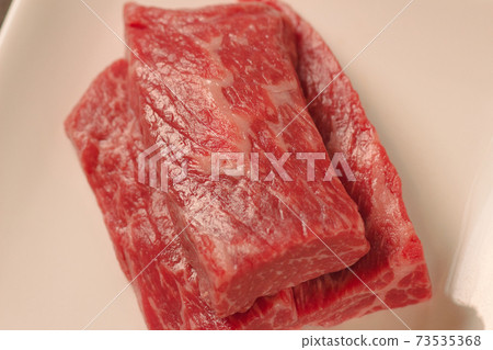 Domestic Japanese black beef peach (Kamenoko) block 73535368