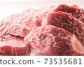 日本黑牛肉翅片厚切成薄片，適合烤肉和牛排 73535681