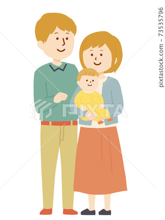 一家三口的插圖 73535796