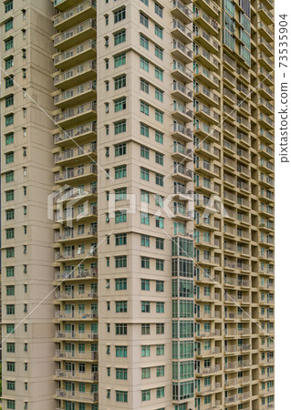 Vertical photo of condo apartment in big city 73535904