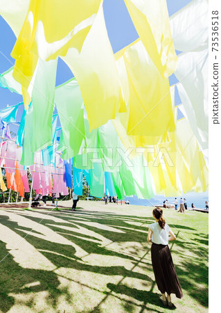Shiga Prefecture Lake Biwa View Hill Rainbow Curtain Shiga Prefecture Lake Biwa View Hill Rainbow Curtain 73536518