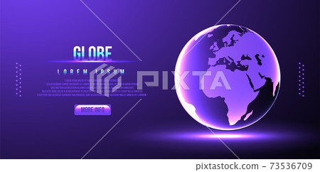 globe, low poly, vector illustration 73536709