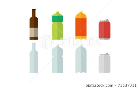 Can bottle PET bottle icon set 73537311